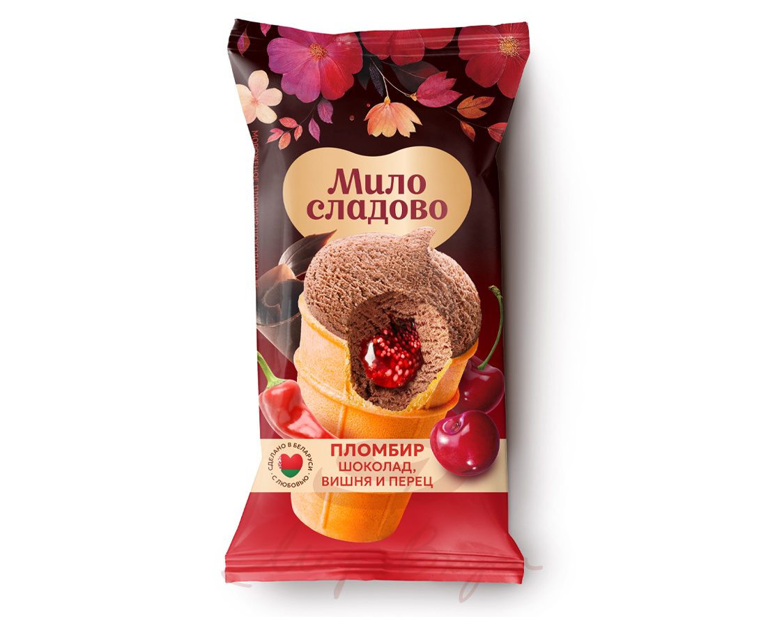 Пломбир шоколад, вишня и перец